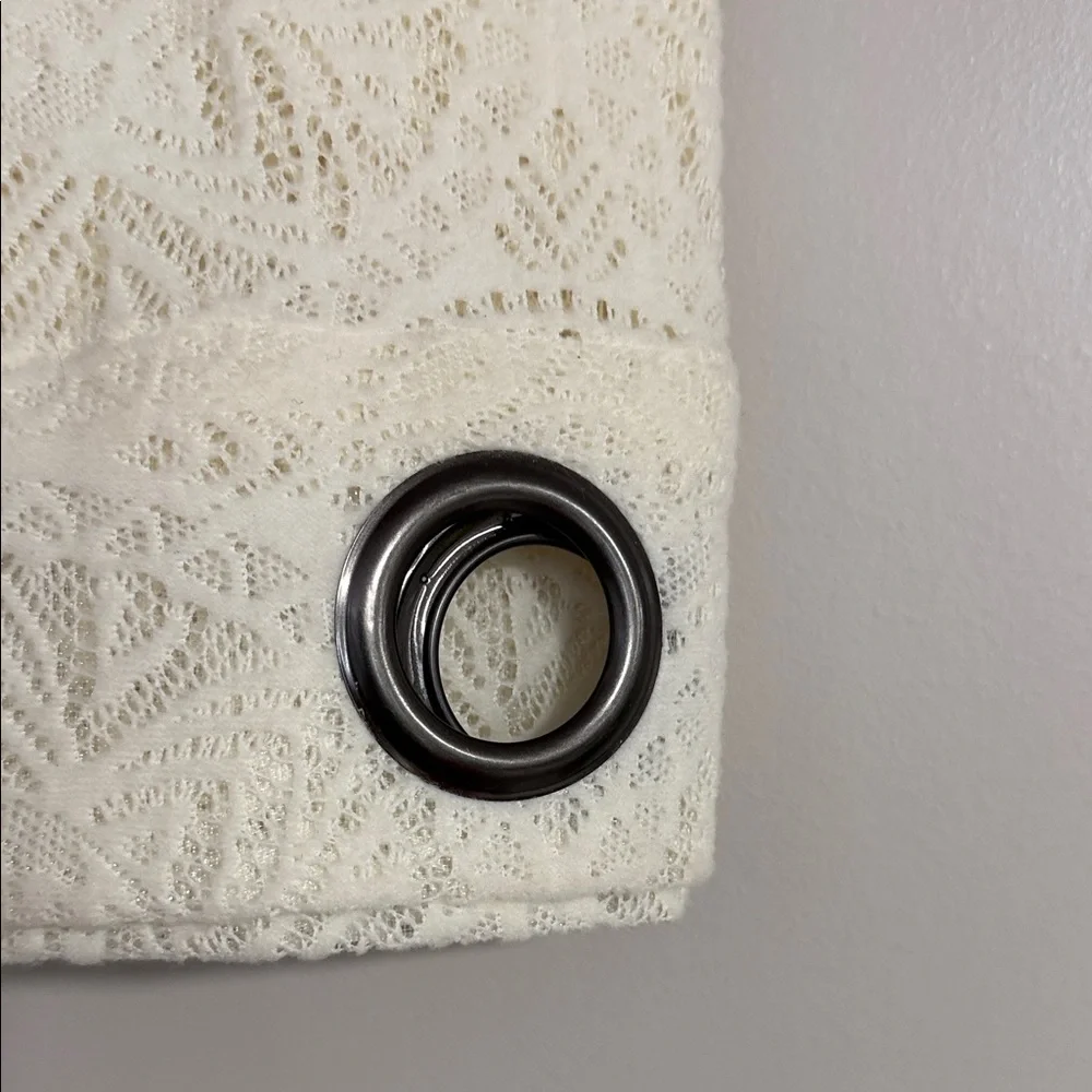 Lace Window Panel Curtain - Cream